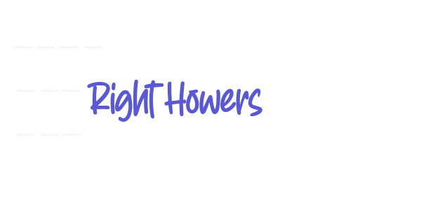 Right Howers font free