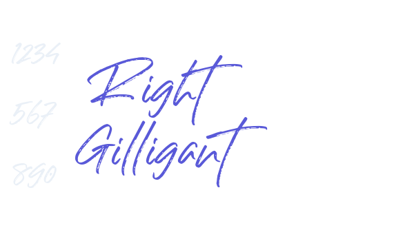 Right Gilligant font free