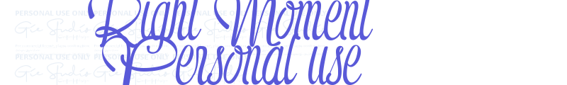 Right Moment Personal use font download