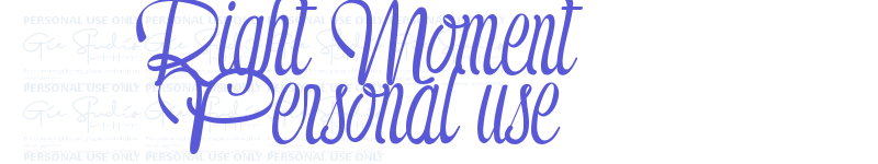 Right Moment Personal use-related font