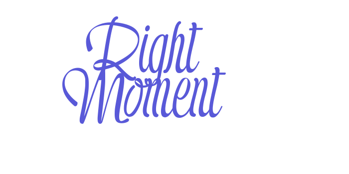 Right Moment Font