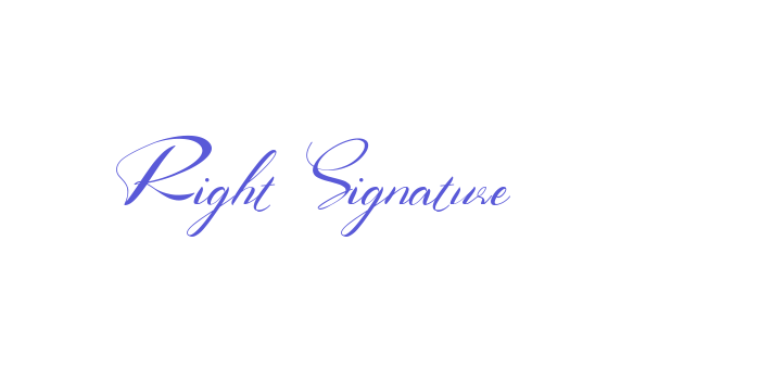 Right Signature Font Download