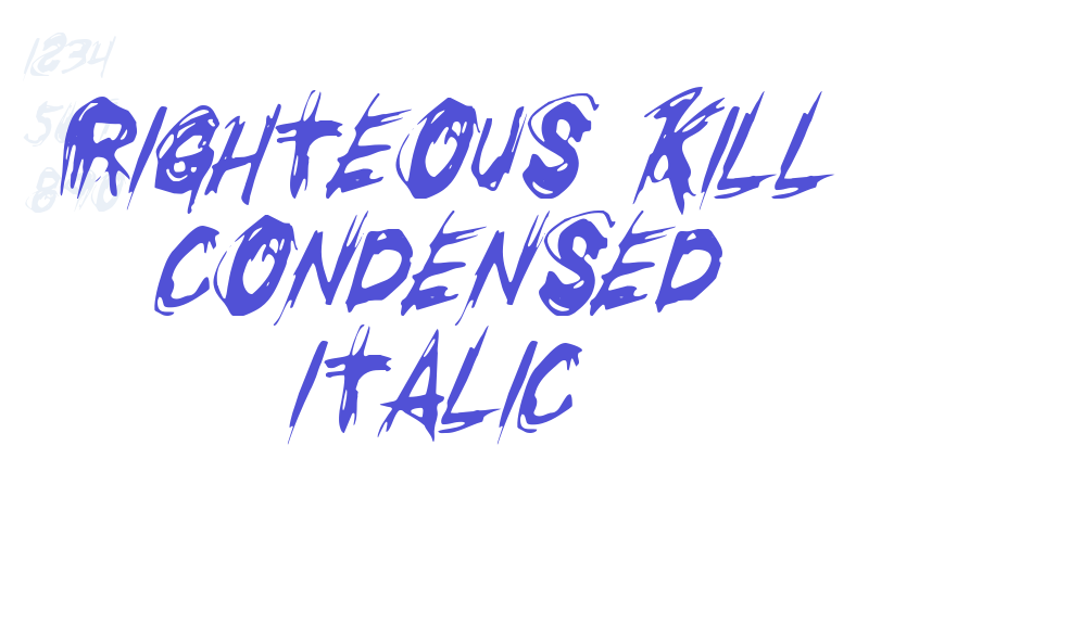 Righteous Kill Condensed Italic-font-download