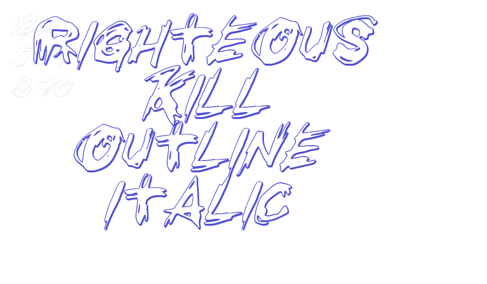 Righteous Kill Outline Italic-font-download