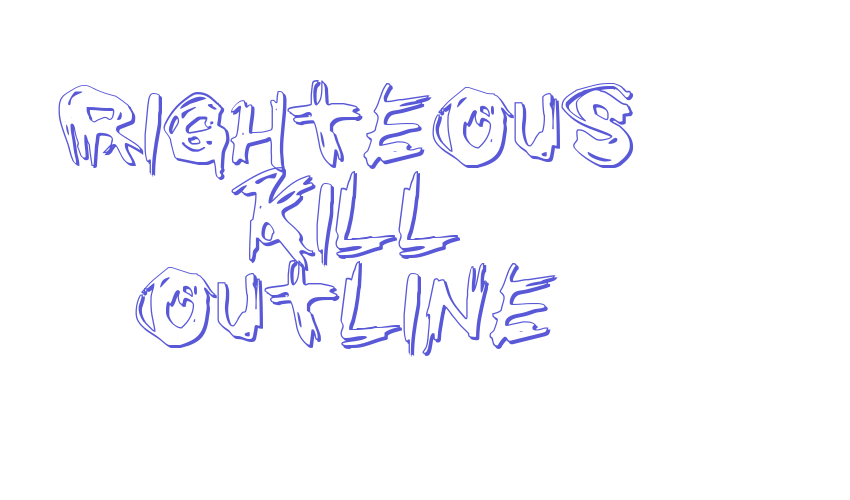 Righteous Kill Outline Font