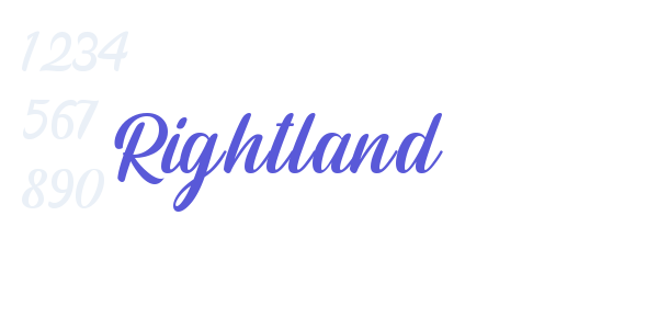 Rightland font free