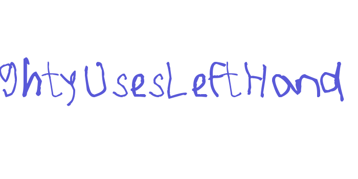 RightyUsesLeftHand Font Download