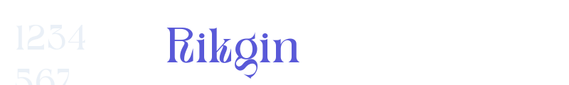 Rikgin font