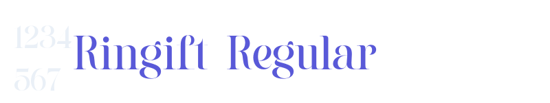 Ringift  Regular-related font