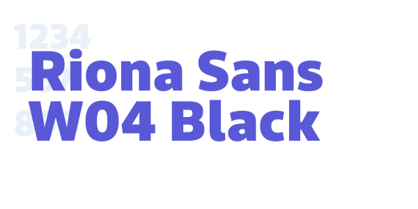 Riona Sans W04 Black font free