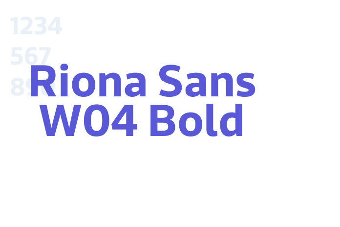 Riona Sans W04 Bold font