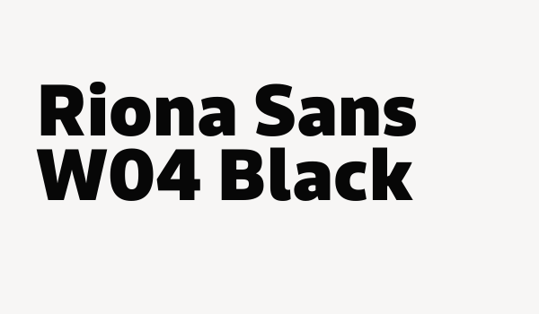 Riona Sans W04 Black Font