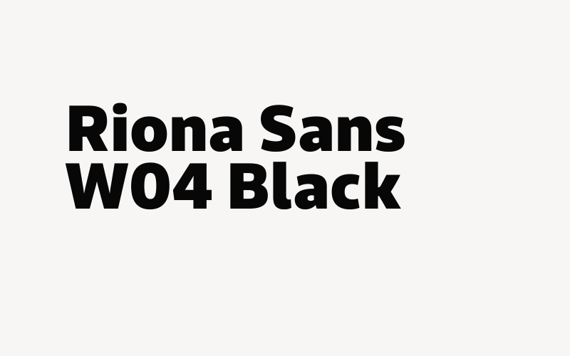 Riona Sans W04 Black Font