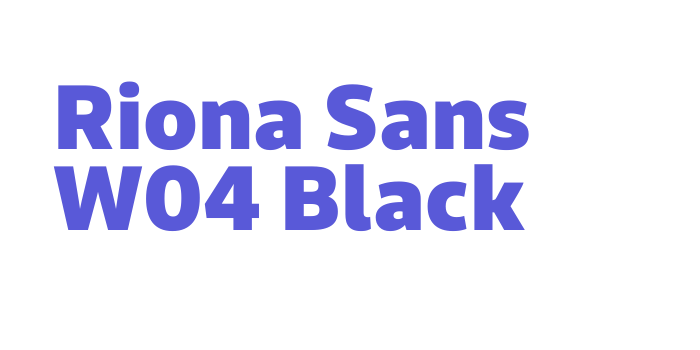 Riona Sans W04 Black Font Download