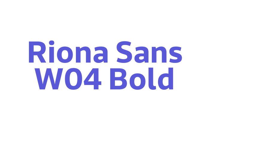 Riona Sans W04 Bold Font