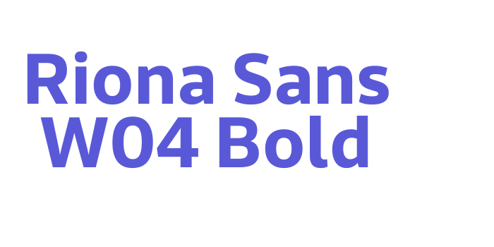 Riona Sans W04 Bold Font