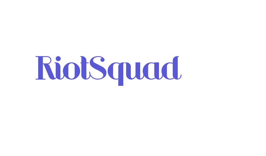 RiotSquad Font