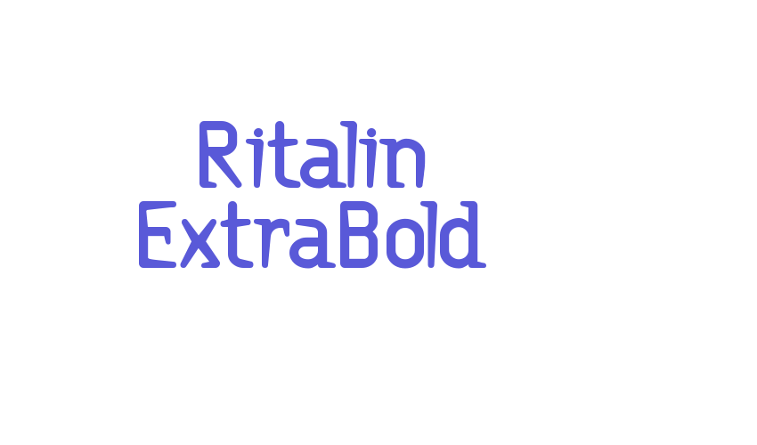 Ritalin ExtraBold Font