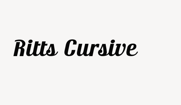 Ritts Cursive Font