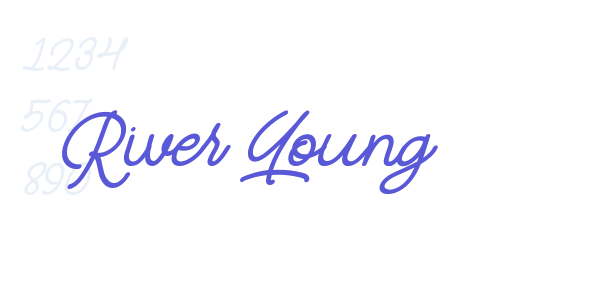 River Young font free