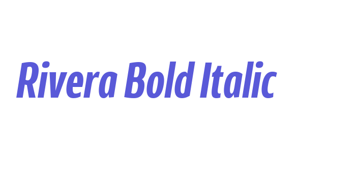 Rivera Bold Italic Font