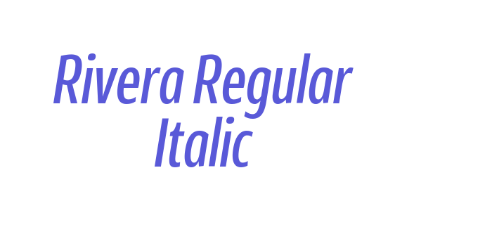 Rivera Regular Italic Font