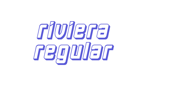 Riviera Regular font free