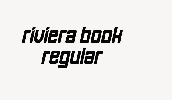 Riviera Book Regular Font