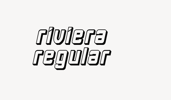 Riviera Regular Font