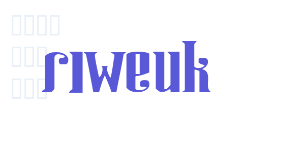 Riweuk font free