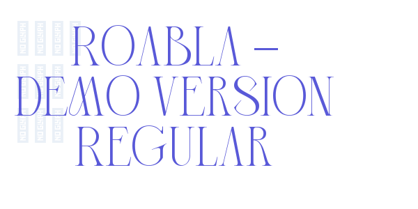 Roabla – Demo Version Regular font free