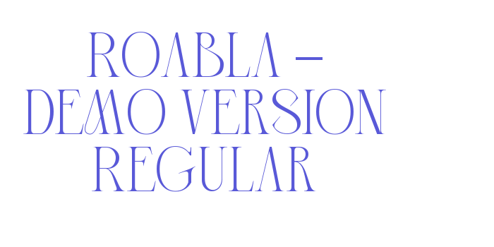 Roabla – Demo Version Regular Font Download