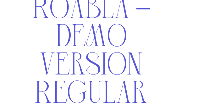 Roabla – Demo Version Regular Font