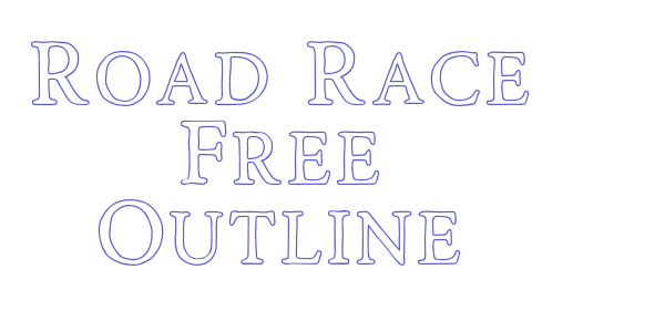 Road Race Free Outline font free