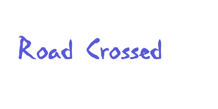 Road-Crossed Font Download