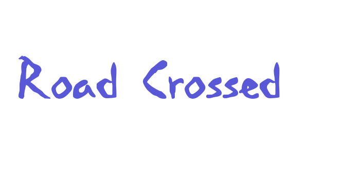 Road-Crossed Font