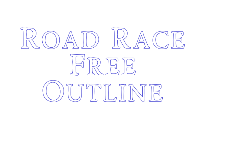 Road Race Free Outline Font Download