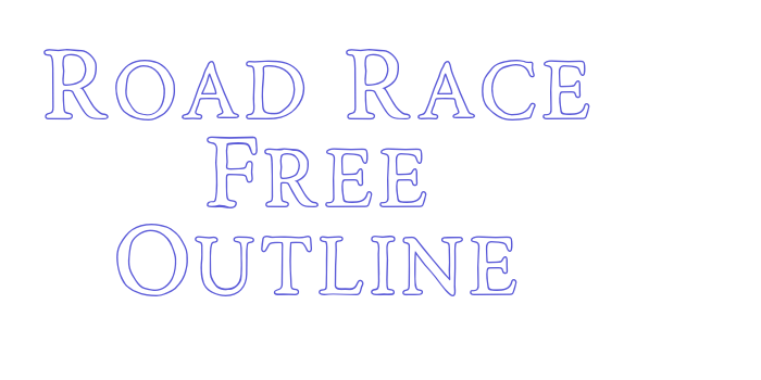 Road Race Free Outline Font Download