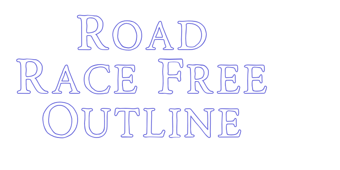 Road Race Free Outline Font