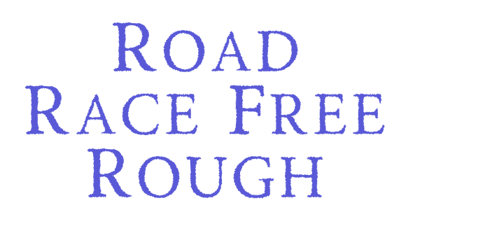 Road Race Free Rough Font