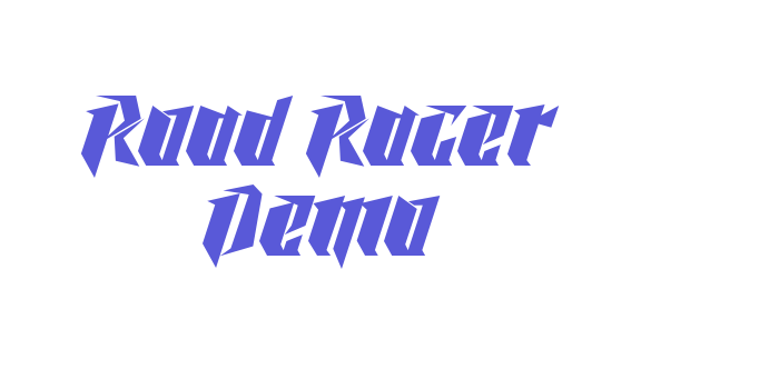 Road Racer Demo Font Download