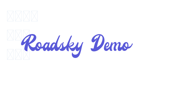 Roadsky Demo font