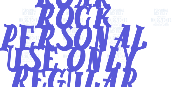 Roar Rock PERSONAL USE ONLY Regular font free