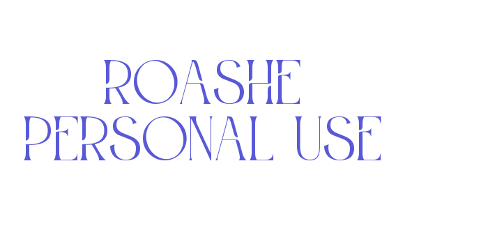 Roashe Personal Use Font Download