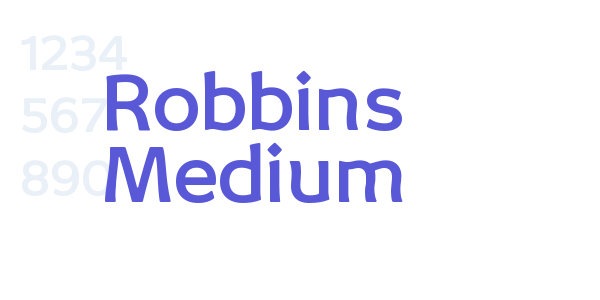 Robbins Medium font free