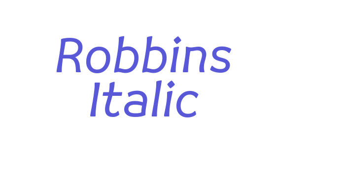 Robbins Italic Font