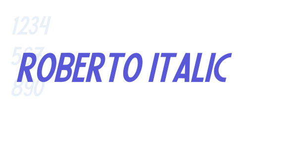 Roberto Italic font