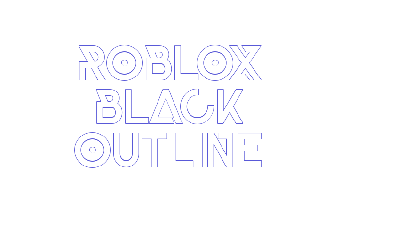 Roblox Black Outline Font Download