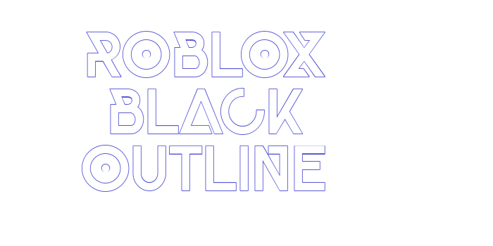 Roblox Black Outline Font Download