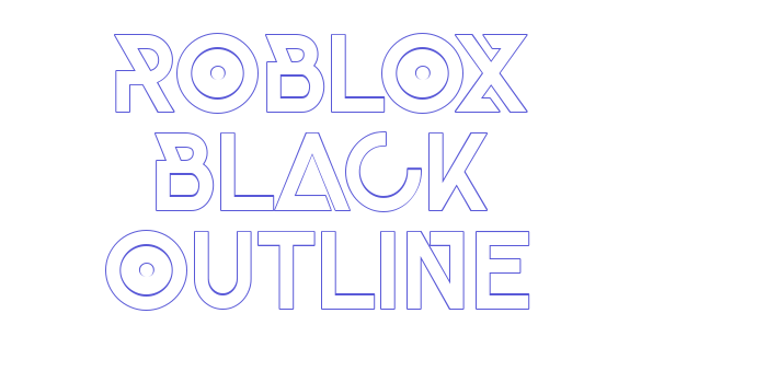 Roblox Black Outline Font